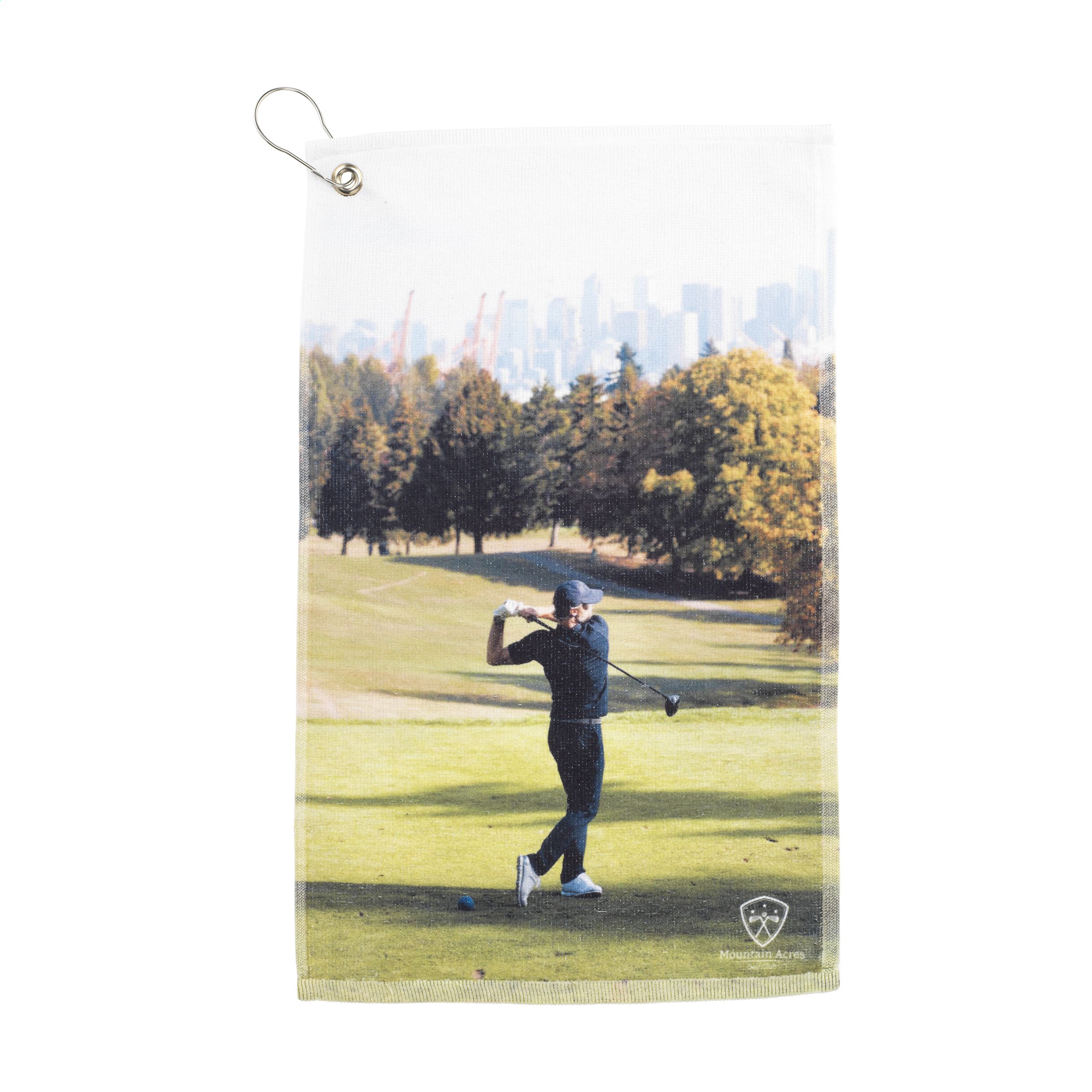 Asciugamano da Golf Personalizzato Stampato con Moschettone - Colturano
