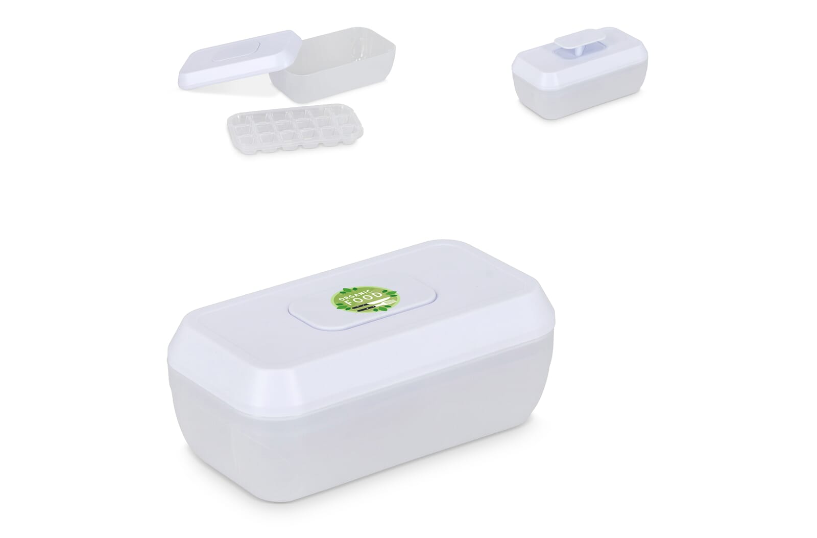Vassoio per Cubetti di Ghiaccio con Pulsante - Polpenazze del Garda stampato con logo