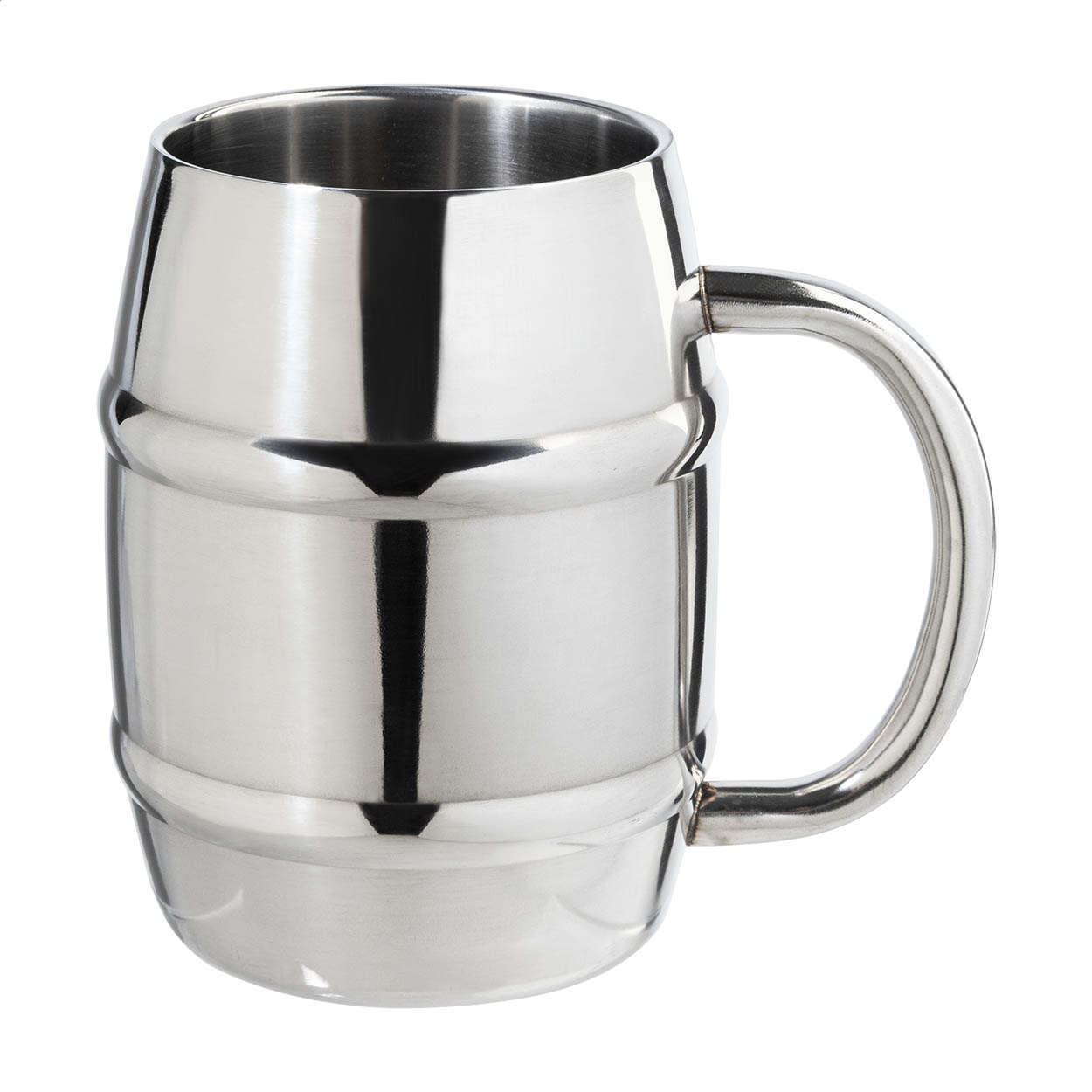Tazza da cocktail Julep in acciaio inox con manico, 450 ml, con logo stampato con logo