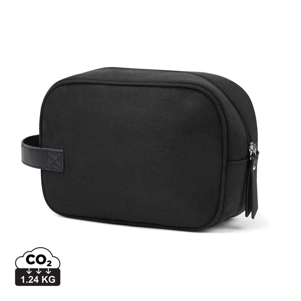 Borsa da toilette in poliestere riciclato elegante - Marone