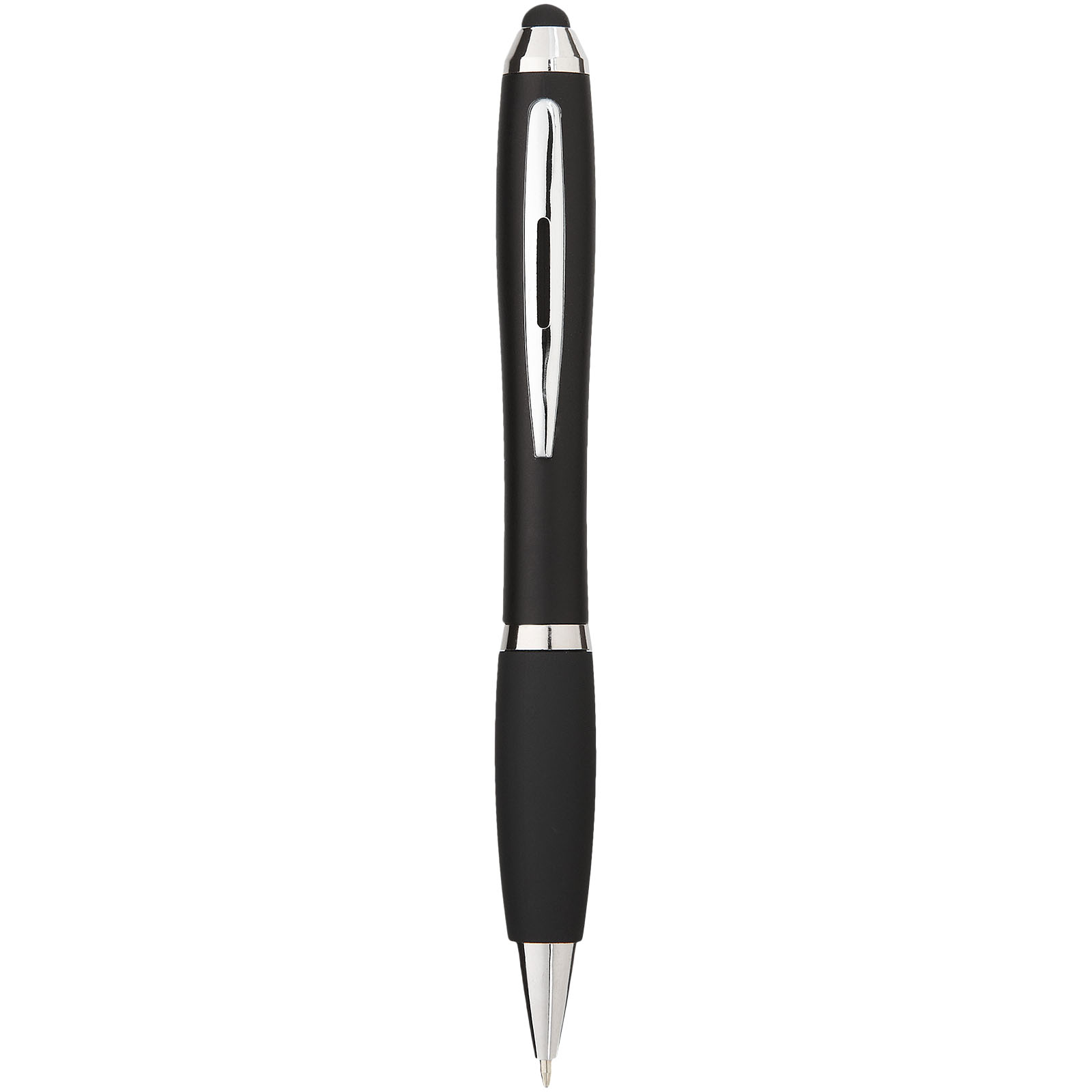 Penna a sfera con stilo colorato Nash con impugnatura nera - Collepardo