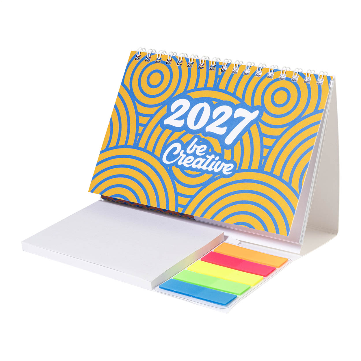Calendario da scrivania personalizzato CreaDate Combo con foglietti adesivi stampato con logo