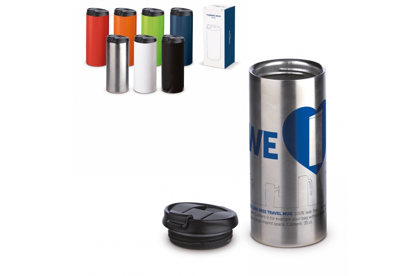 Tazza termica a doppia parete a prova di perdite 350ml - Ispra