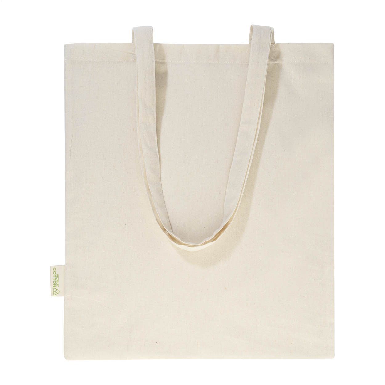Shopper Totepex in cotone riciclato e RPET da 140 g/m² con logo