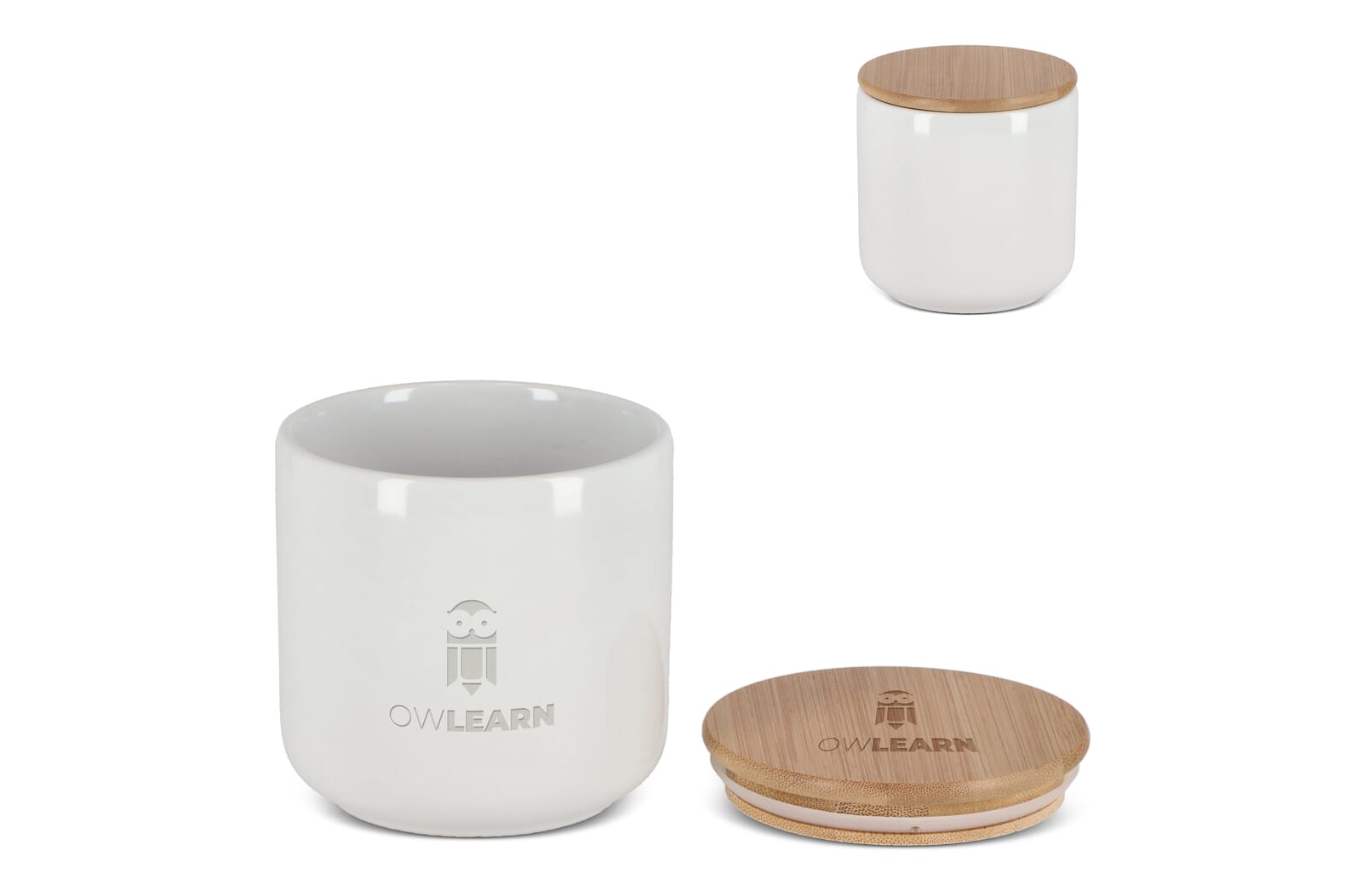 Barattolo Ceramica e Bambù Elegante - Offanengo bedrukken met logo