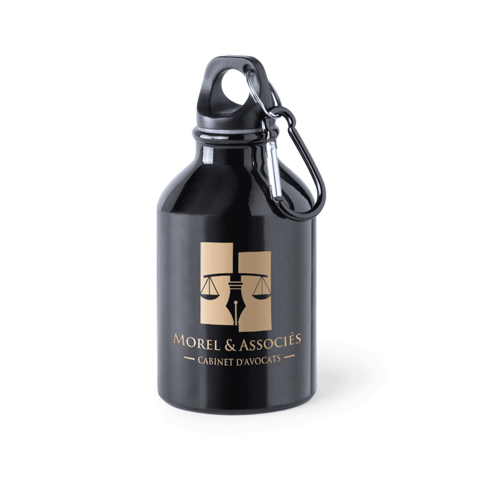 Bottiglia d'acqua con finitura in alluminio 330ml - Pompiano