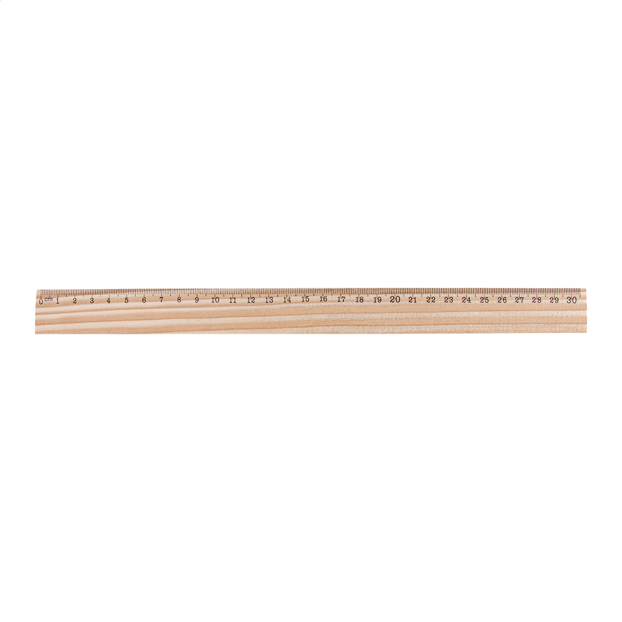 Righello ThreeO in legno di pino da 30 cm con il tuo logo stampato con logo