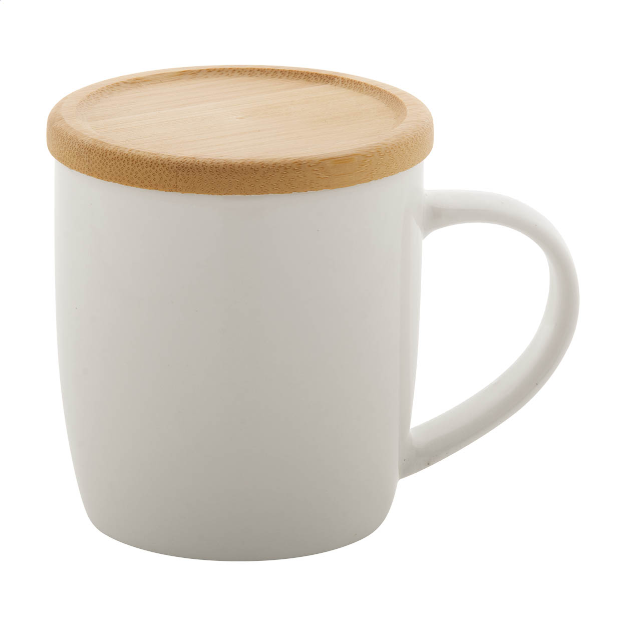 Tazza in porcellana bianca Hestia personalizzata con sottobicchiere, 320 ml