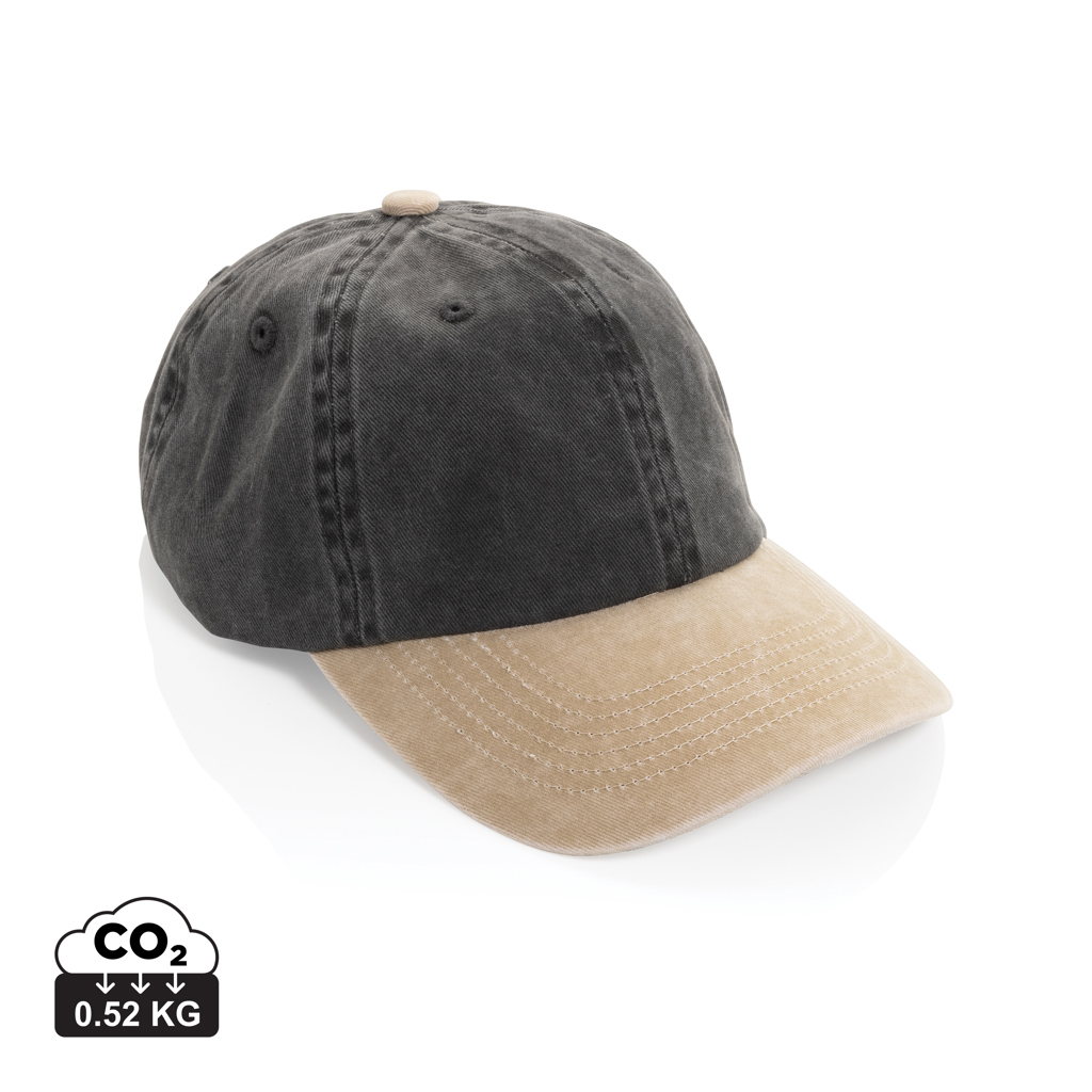 Cappellino BEAU AWARE™ a sei pannelli in twill di cotone lavato da 270gsm a due toni