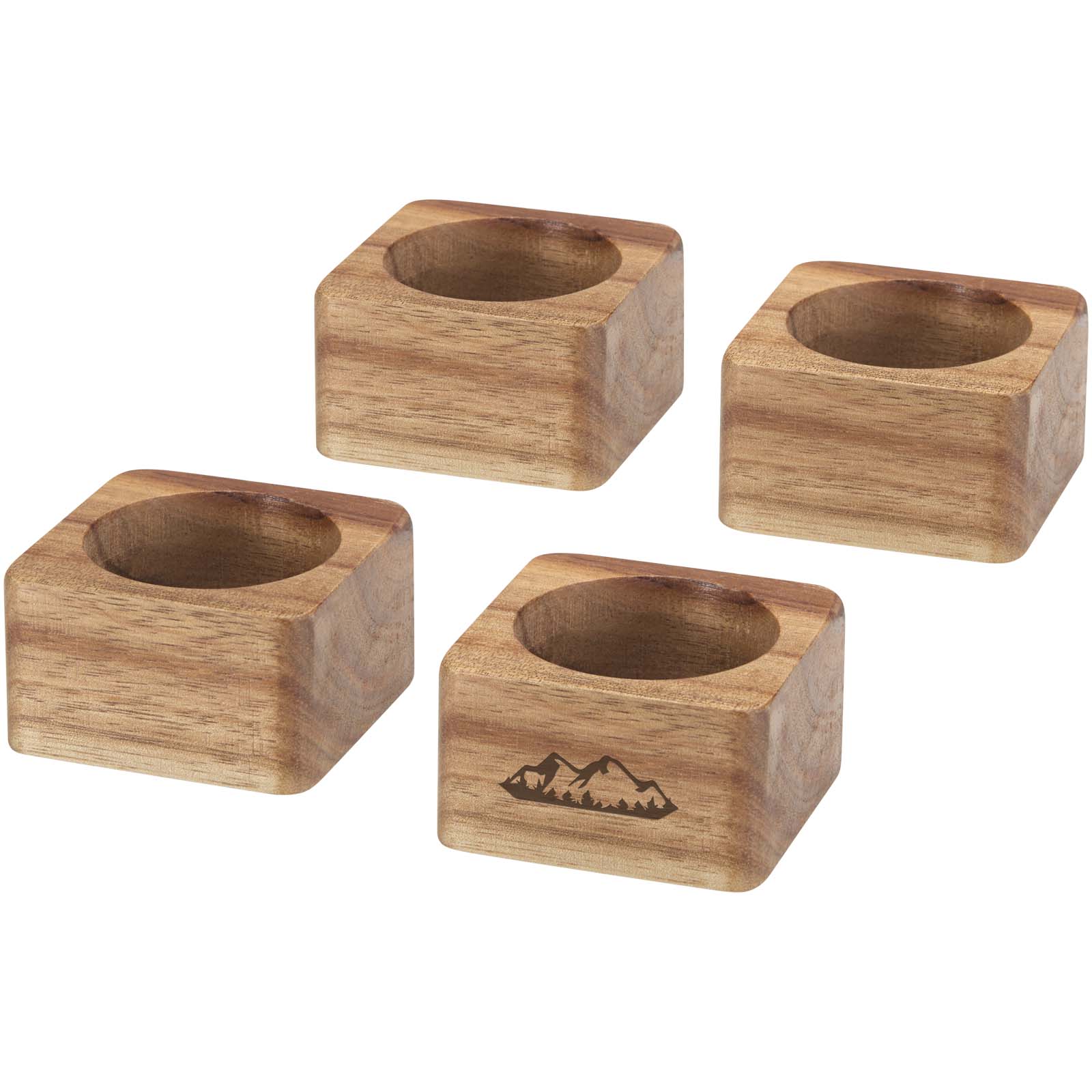 Anelli portatovaglioli Napora in legno di acacia
