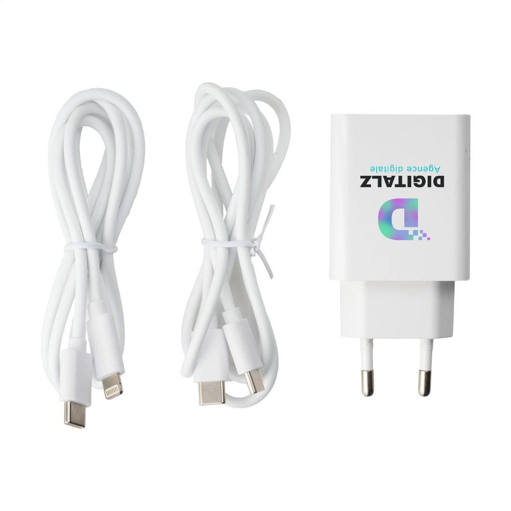 Cavo di ricarica eco-duo - Marcallo con Casone stampato con logo