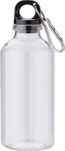 Bottiglia per Bere RPET con Tappo a Vite, Anello Portachiavi e Moschettone 400ml - Frascarolo