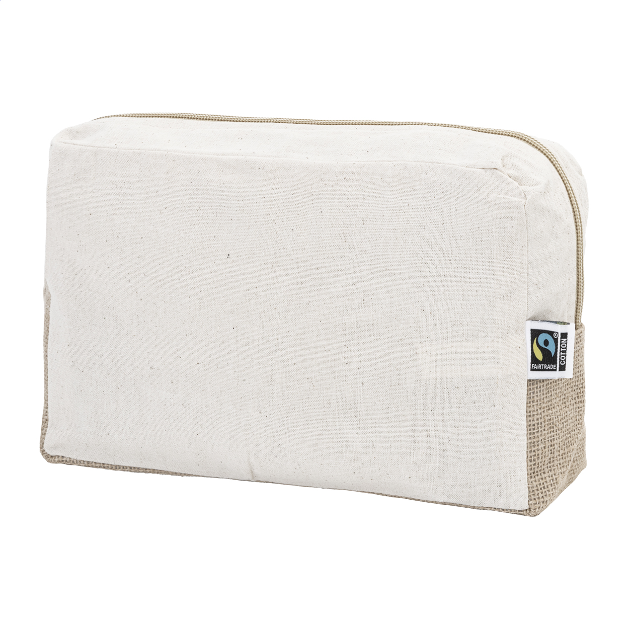 Trousse Ferbax personalizzata in cotone Fairtrade e juta laminata