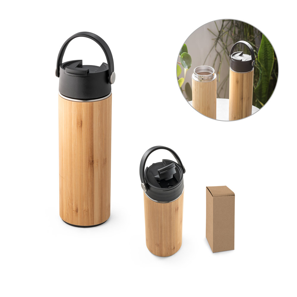 Bottiglia d'acciaio di bambù