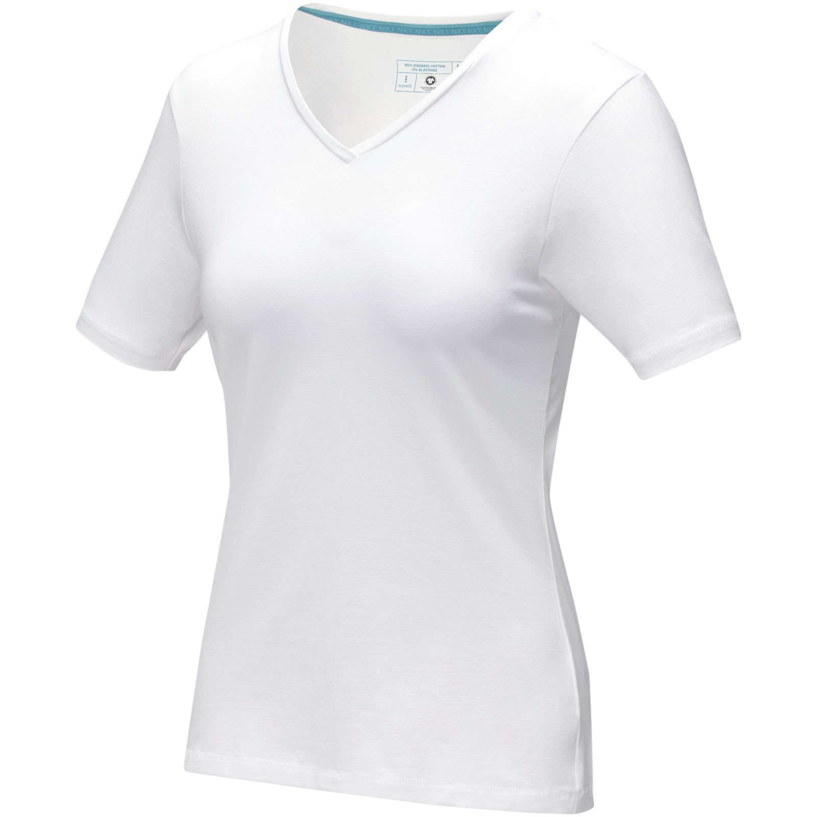 T-shirt da donna a maniche corte Kawartha GOTS biologica con collo a V - Capalbio