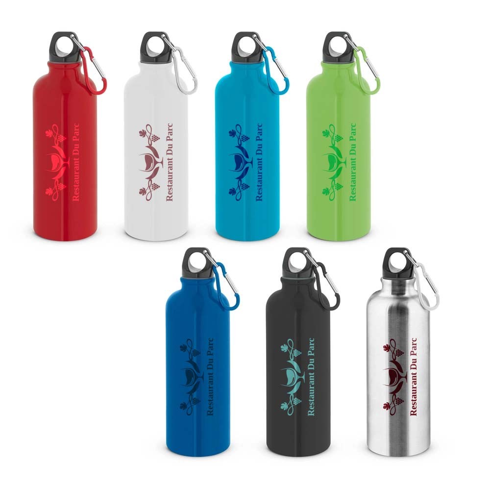 KELCE. Bottiglia in acciaio inox a parete singola con moschettone 550 ml