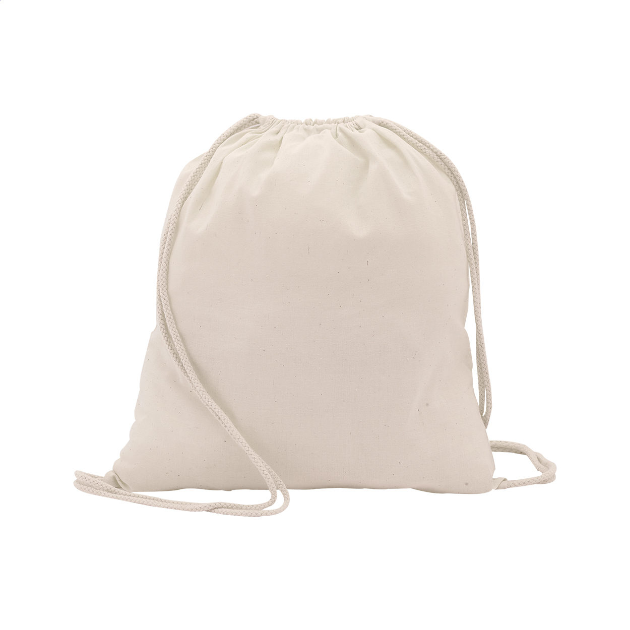 Sacca con coulisse Dravis in cotone da 100 g/m² con il tuo logo stampato con logo