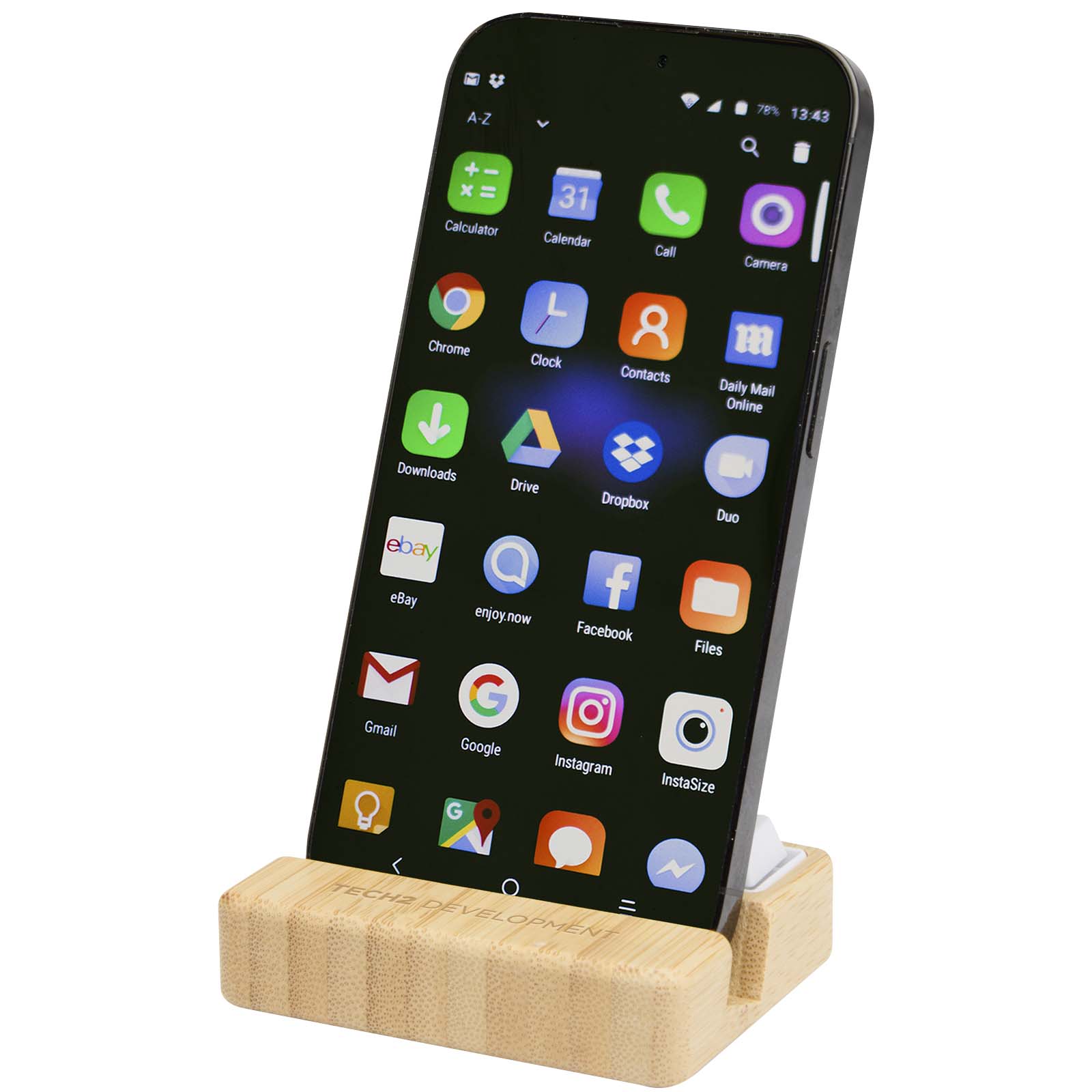 Supporto telefonico rilassante in plastica riciclata e bambù - Barzago