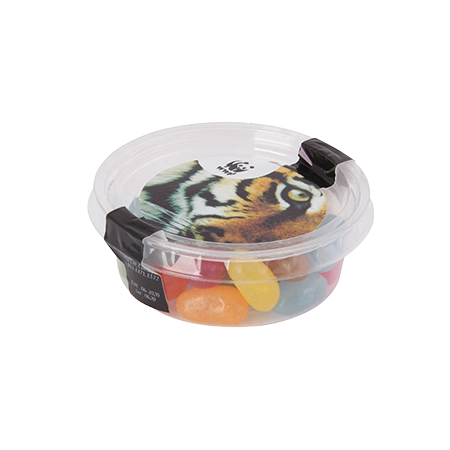 Vaso Biodegradabile Trasparente con Jelly Beans e Carletties - Bonate Sopra