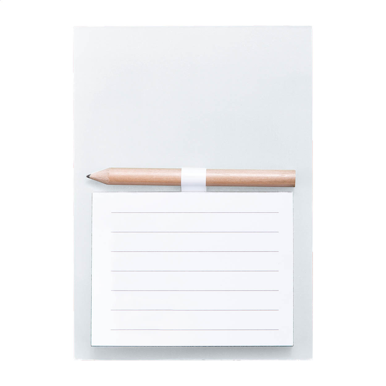 Blocco note magnetico Pecfri con magnete frigo e mini matita in legno