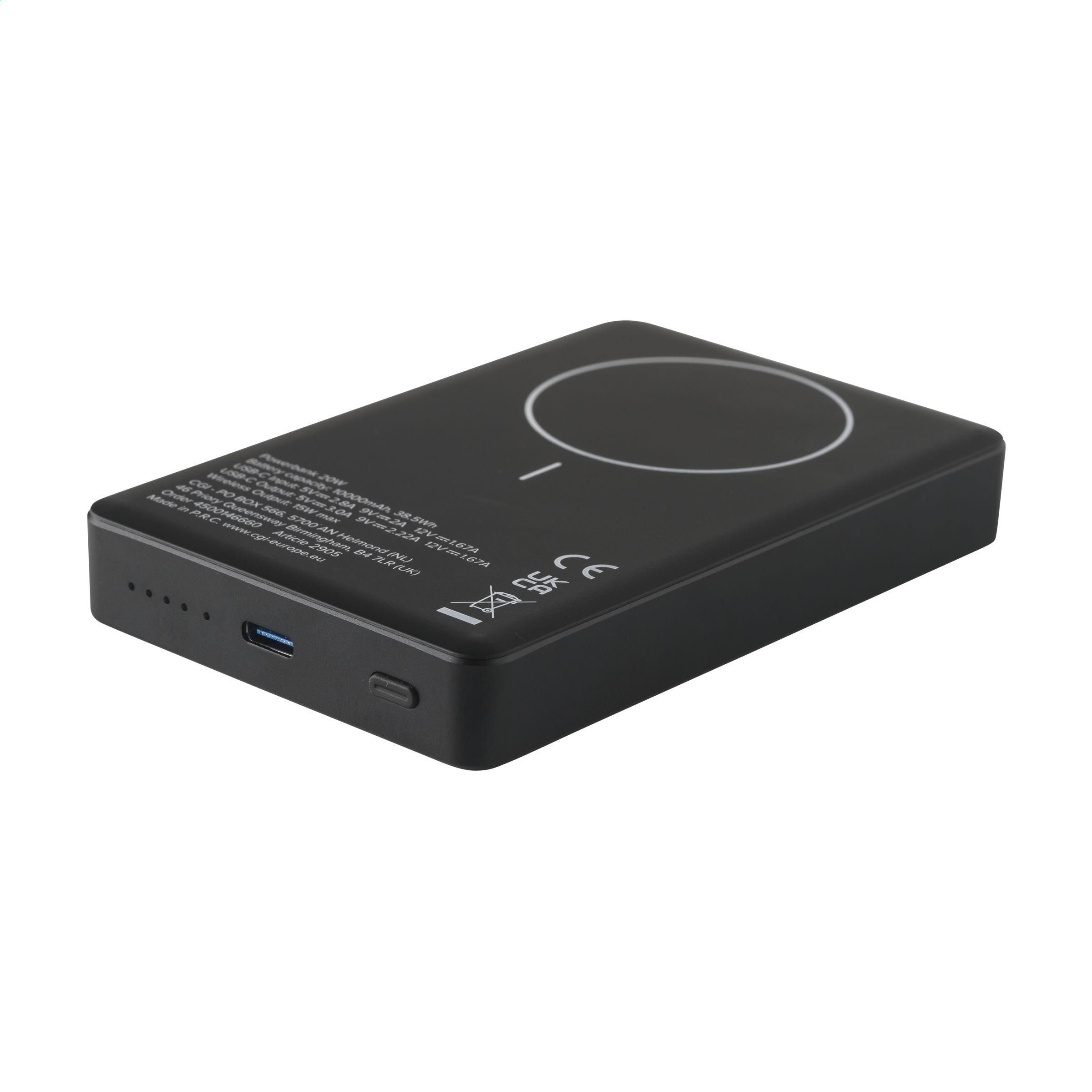Powerbank RCS magnetico wireless in alluminio riciclato 10000
