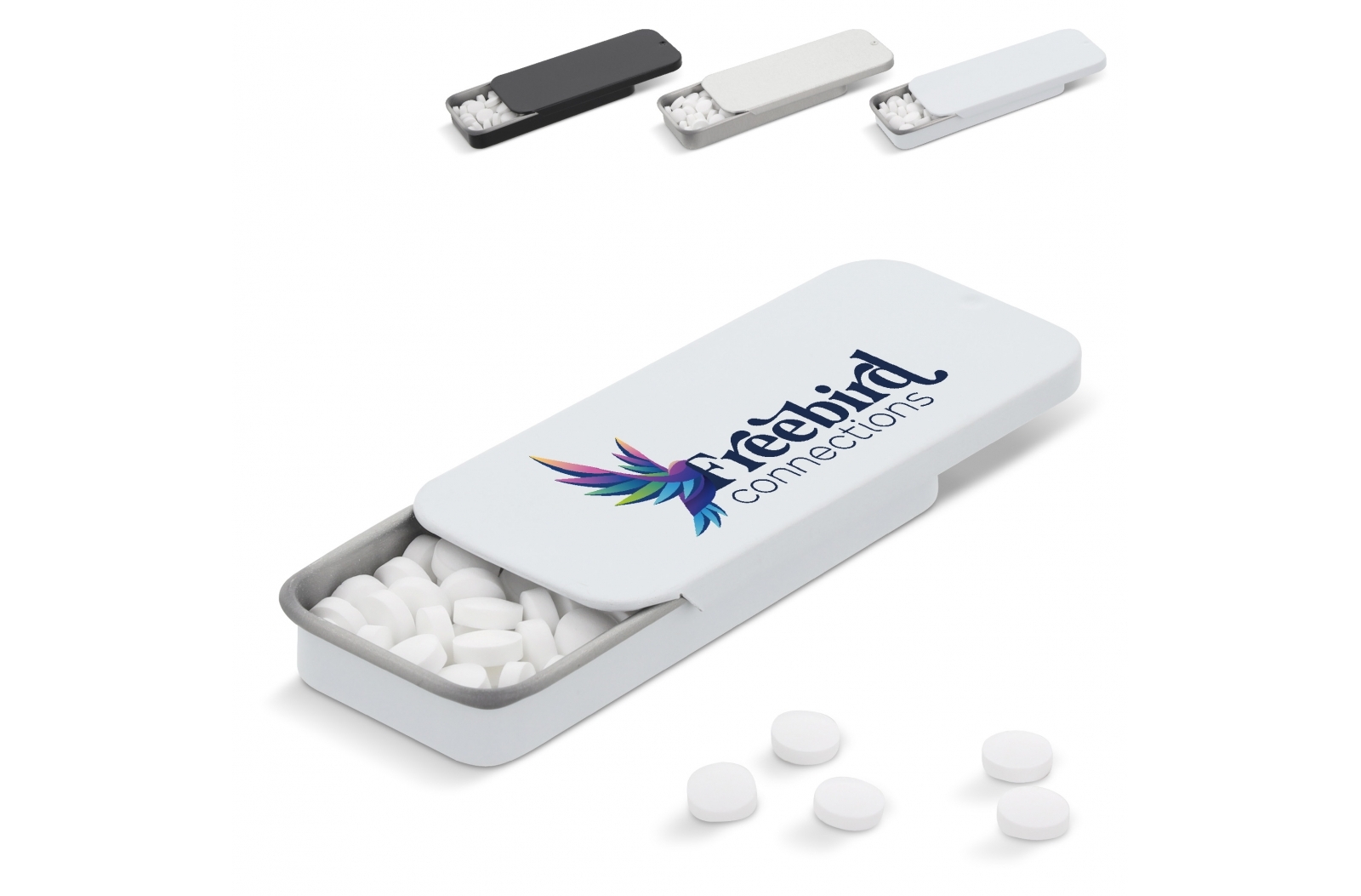 Scatola di Menta Rinfrescante Scorrevole - Cassano Valcuvia stampato con logo