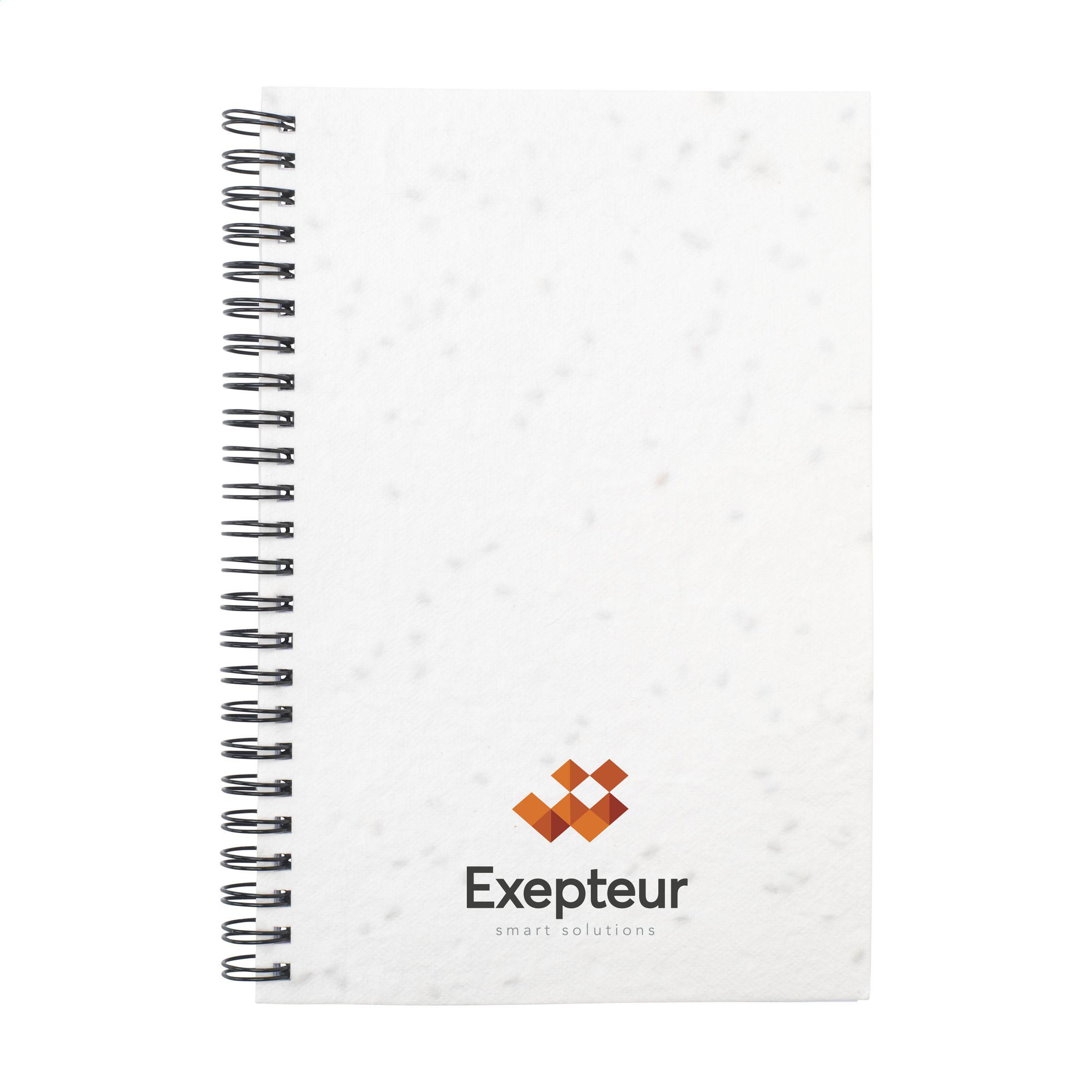 Quaderno A5 personalizzato con copertina piantabile in carta seminabile stampato con logo