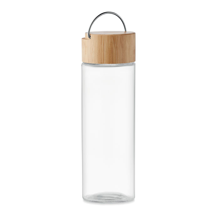 Bottiglia d'acqua in vetro con coperchio di bambù - Castell'Arquato