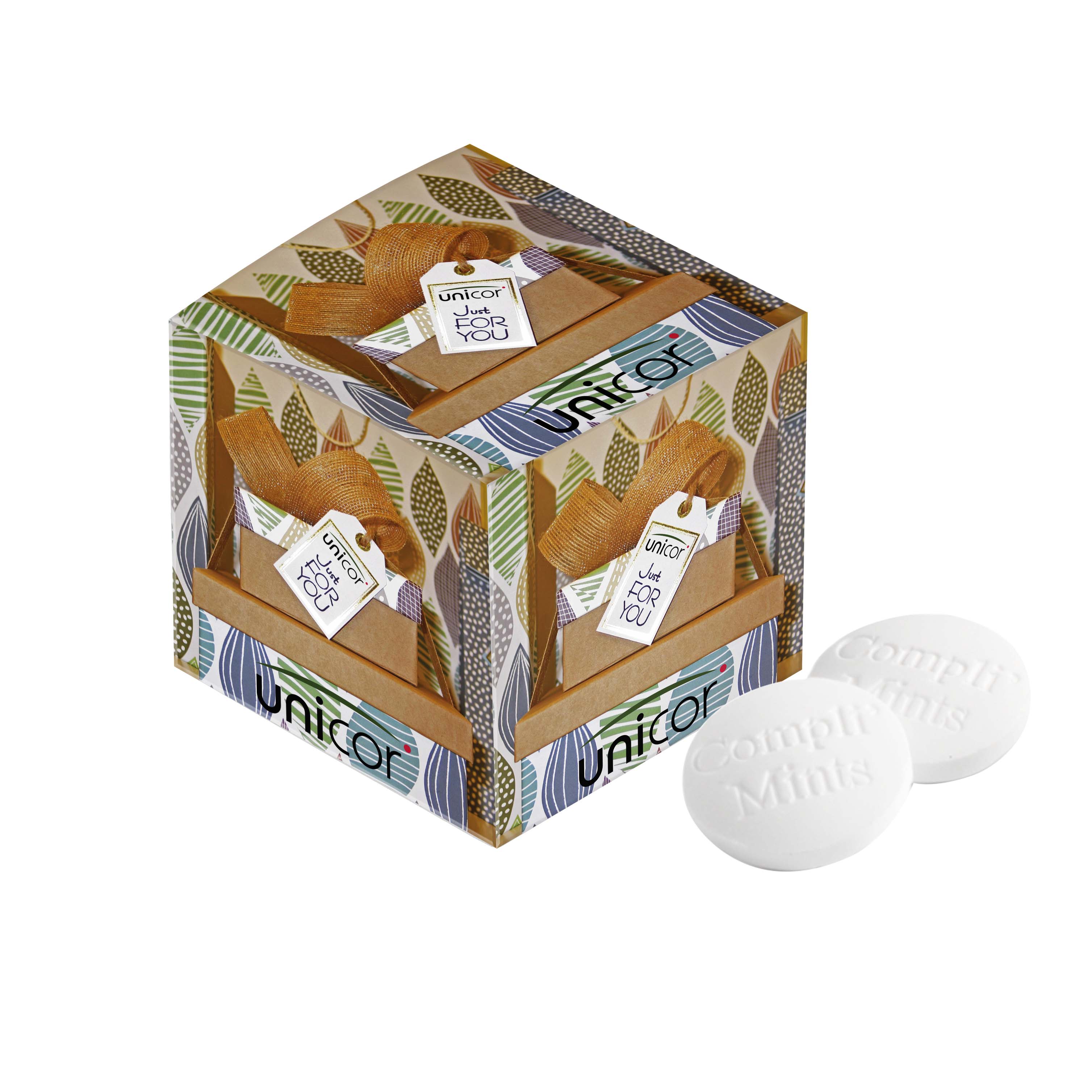 Cubi di Menta Piperita Personalizzati in Bianco - Cannara