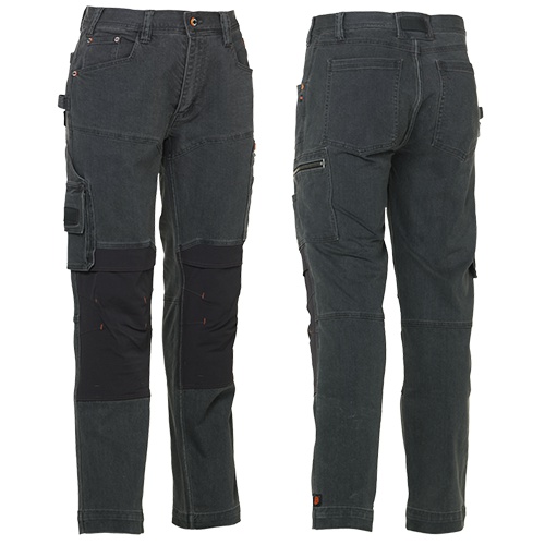 Pantaloni jeans elasticizzati multi-tasche con regolazione della temperatura - Viggiù