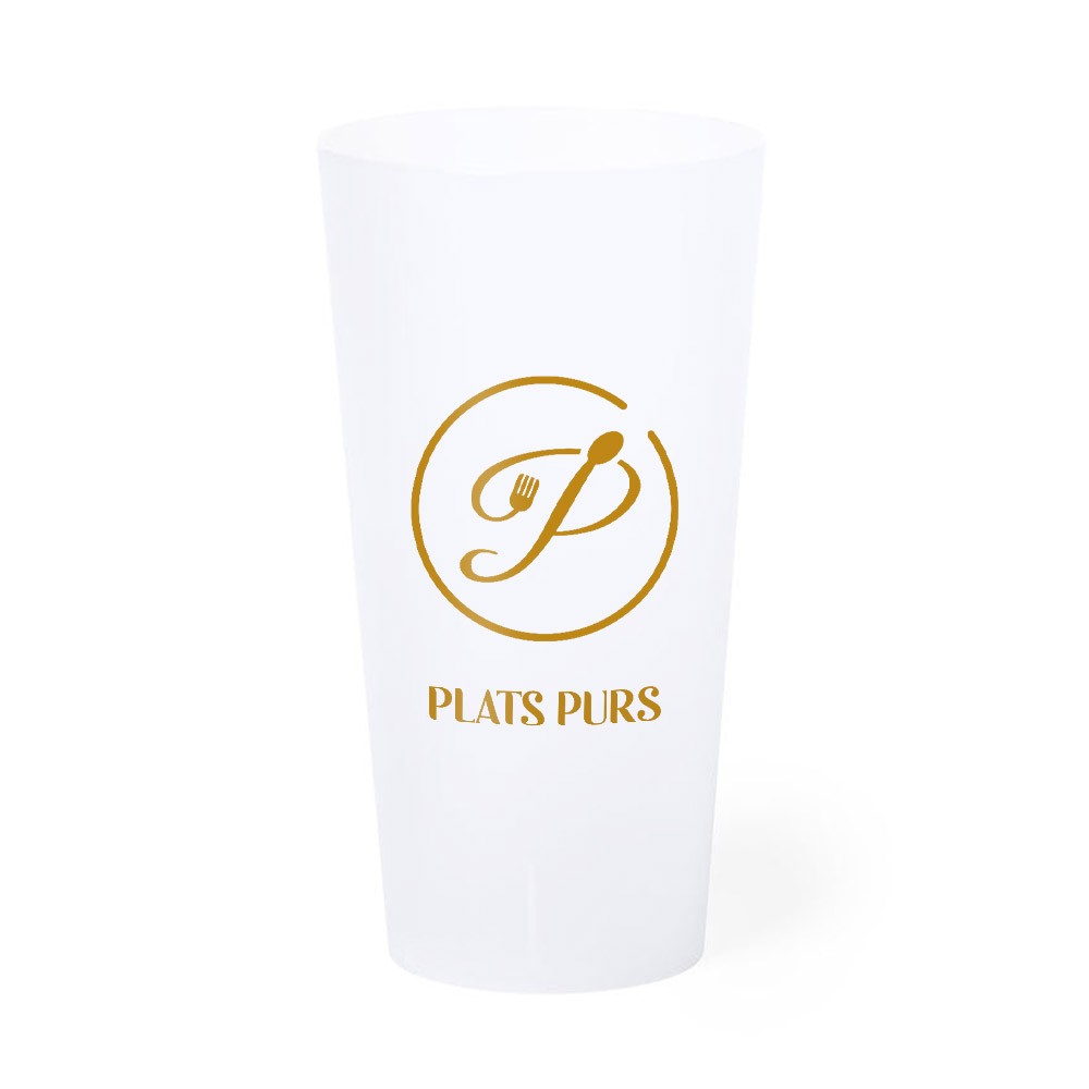 Coppa opaca ecologica da 400ml in PP - Rovescala stampato con logo