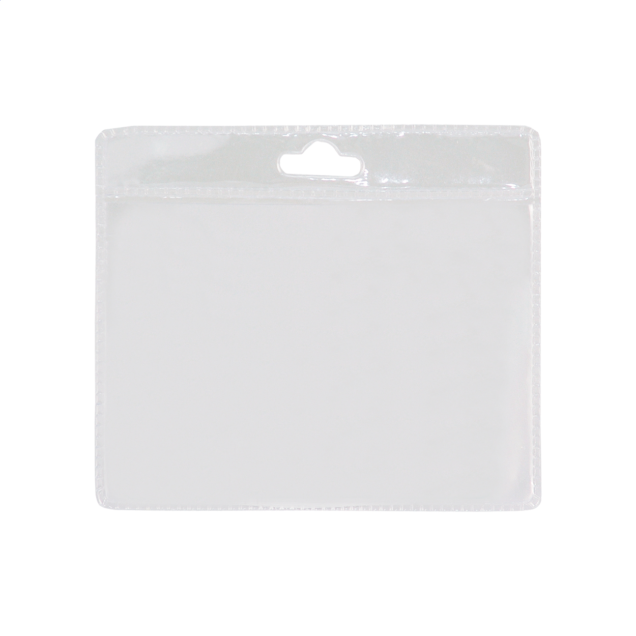 Portabadge trasparente Vimmol in plastica per lanyard con il tuo logo stampato con logo
