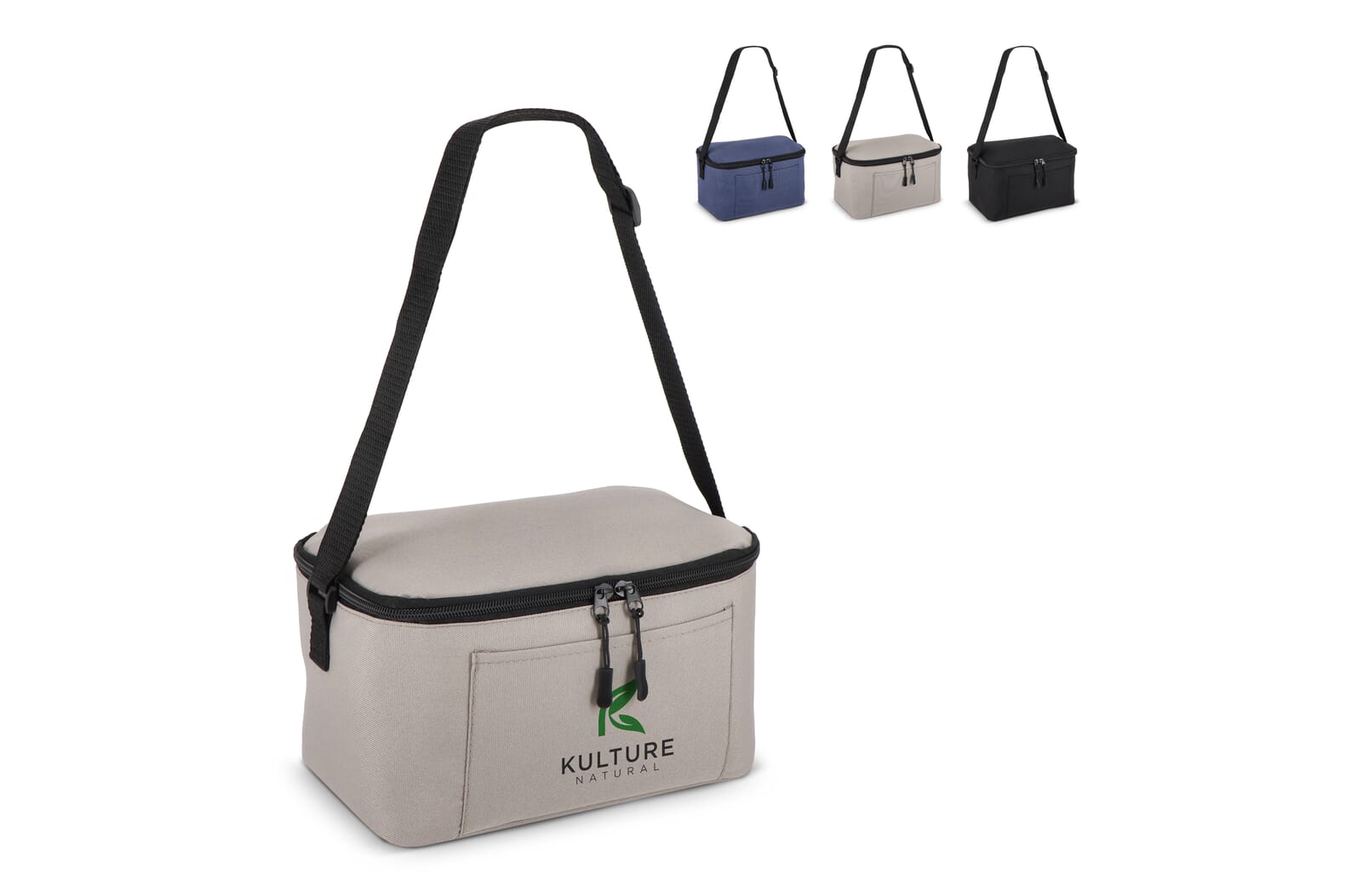 Borsa termica in PET riciclato 600D per 6 lattine 25 x 14,5 x 15,5 cm 5 L