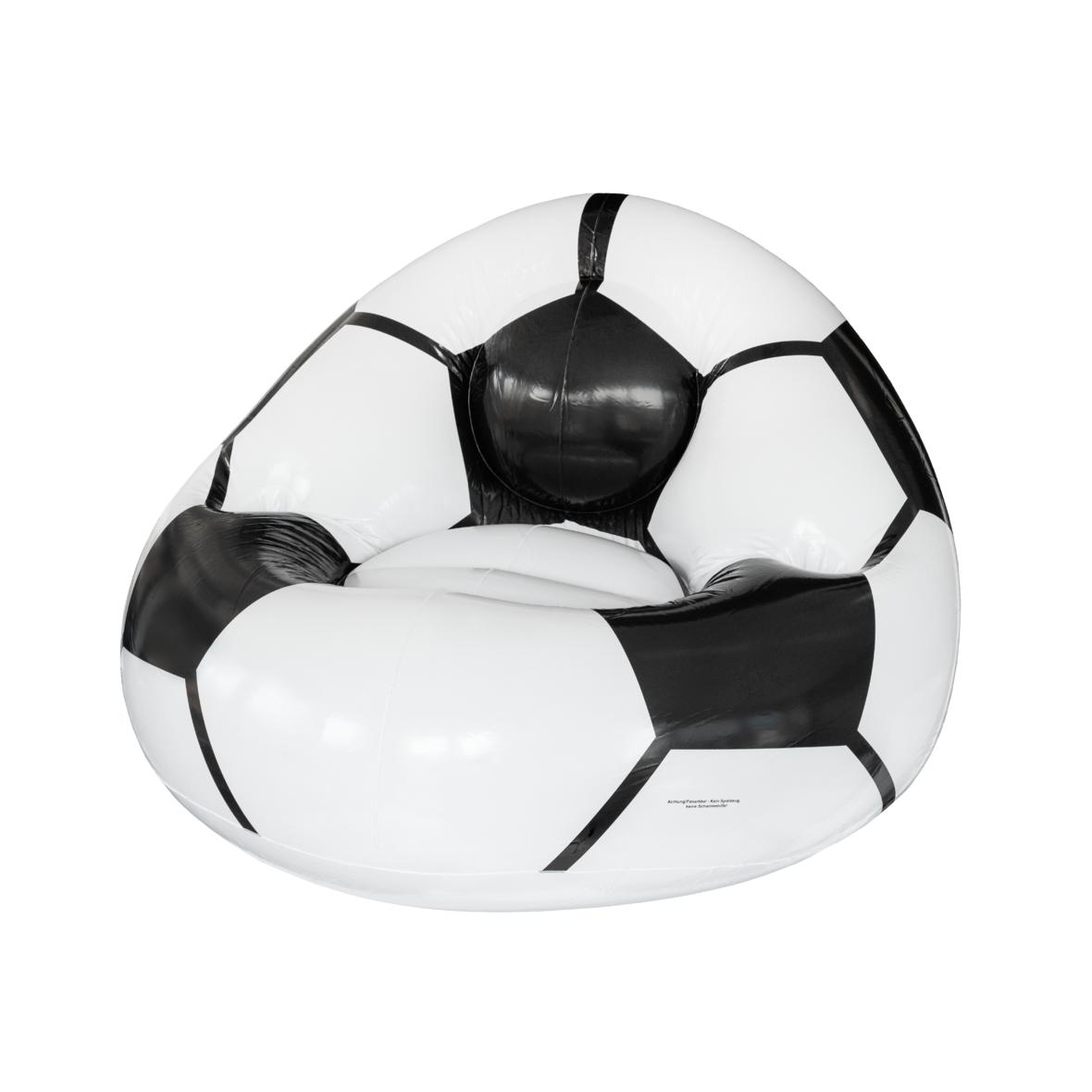 Sedia gonfiabile con design a pallone da calcio e porta bicchieri - Prestbury - Maleo