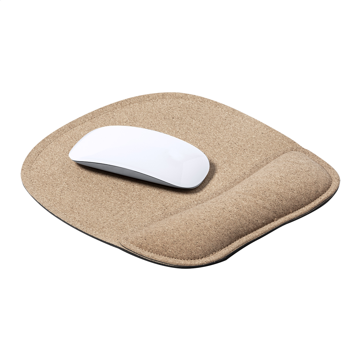 Tappetino Corpad Comfort in sughero con poggiapolsi ergonomico e logo stampato con logo