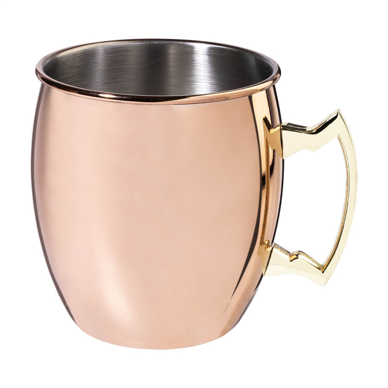 Tazza da cocktail Mule in acciaio inox ramato con manico, 500 ml