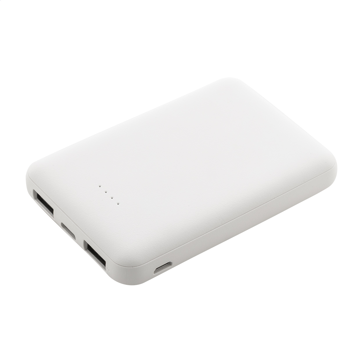 Power bank Rabobank Slim in ABS riciclato da 5000 mAh con il tuo logo stampato con logo