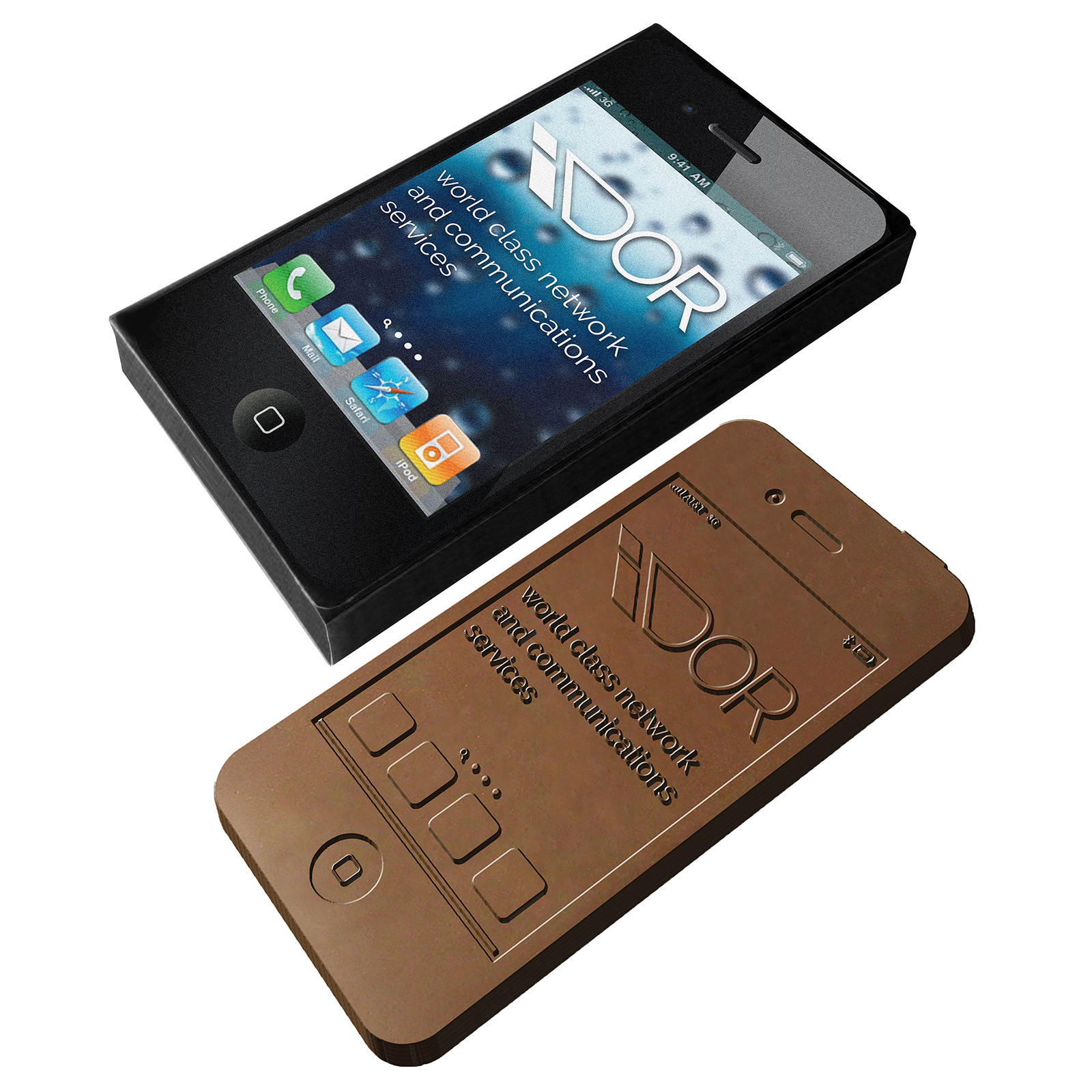 Scatola di Cioccolato a Forma di Smartphone Stampata a Colori Completi - Orciano Pisano