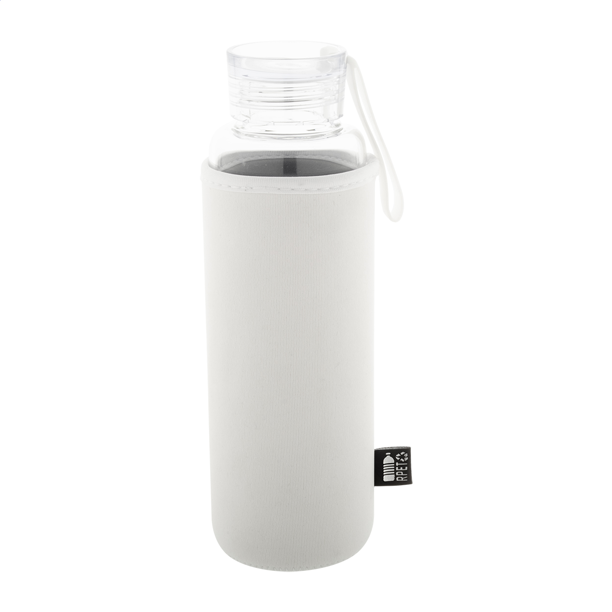 Borraccia Vitrem in vetro riciclato con custodia in neoprene RPET, 550 ml