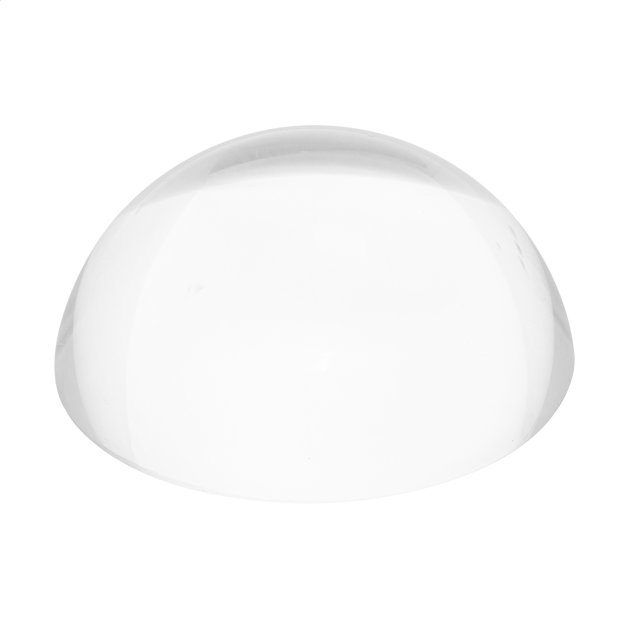 Fermacarte lente Hemisphere in vetro in confezione regalo con logo stampato con logo