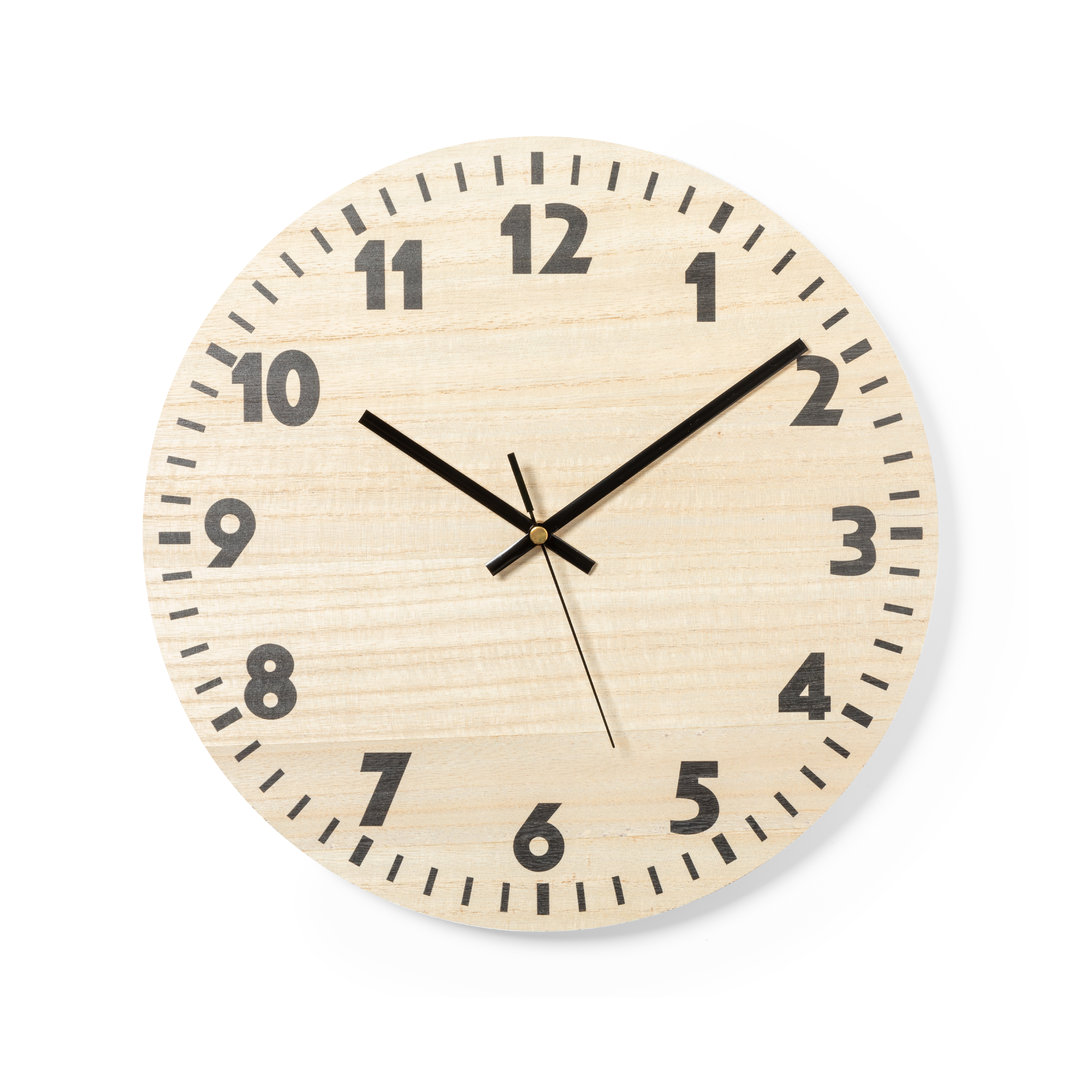 Orologio da parete in legno naturale (32 cm) - Montefiore Conca