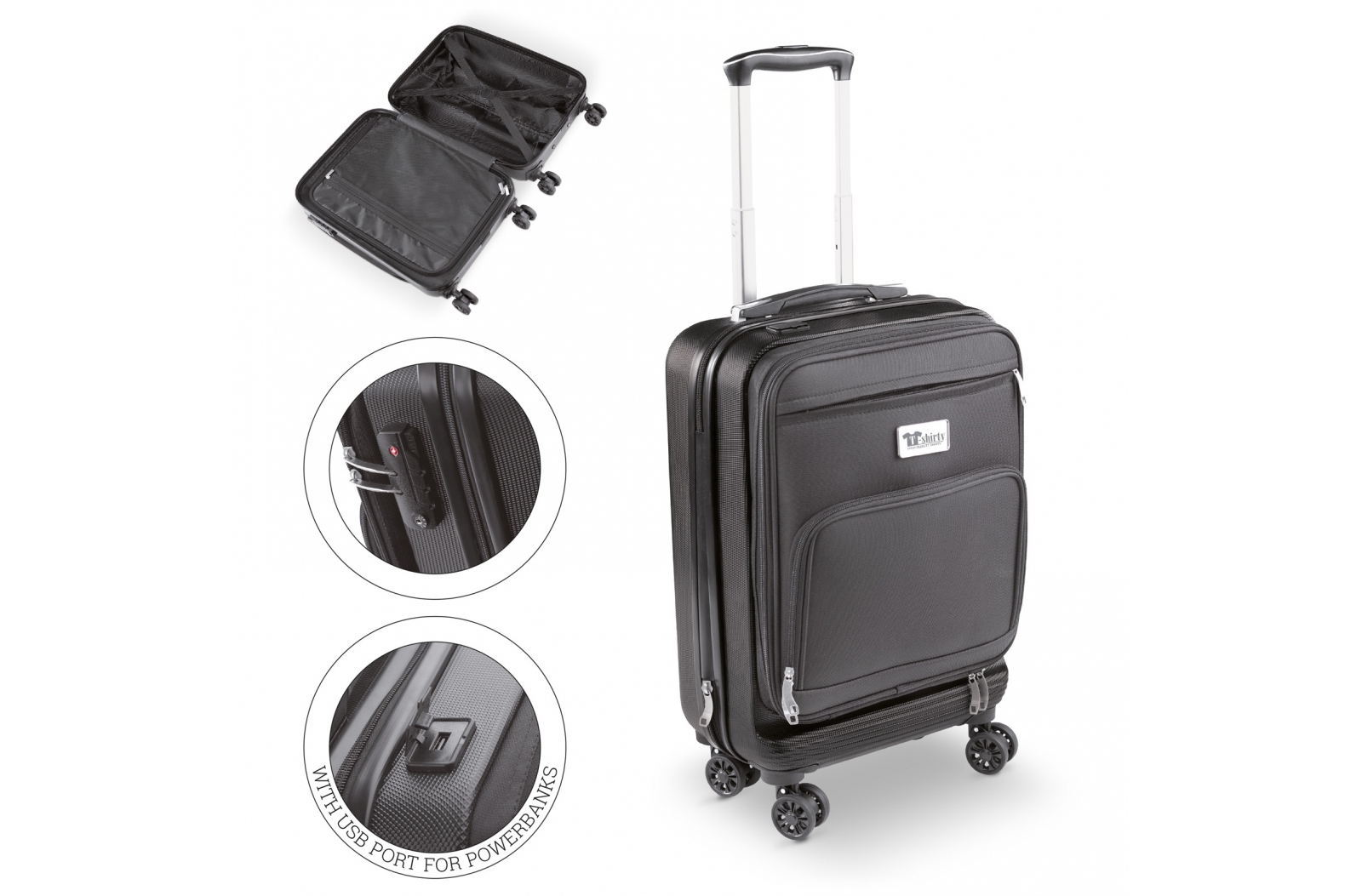 Lussuoso Trolley con Blocco TSA Integrato e Porta USB - Claino con Osteno