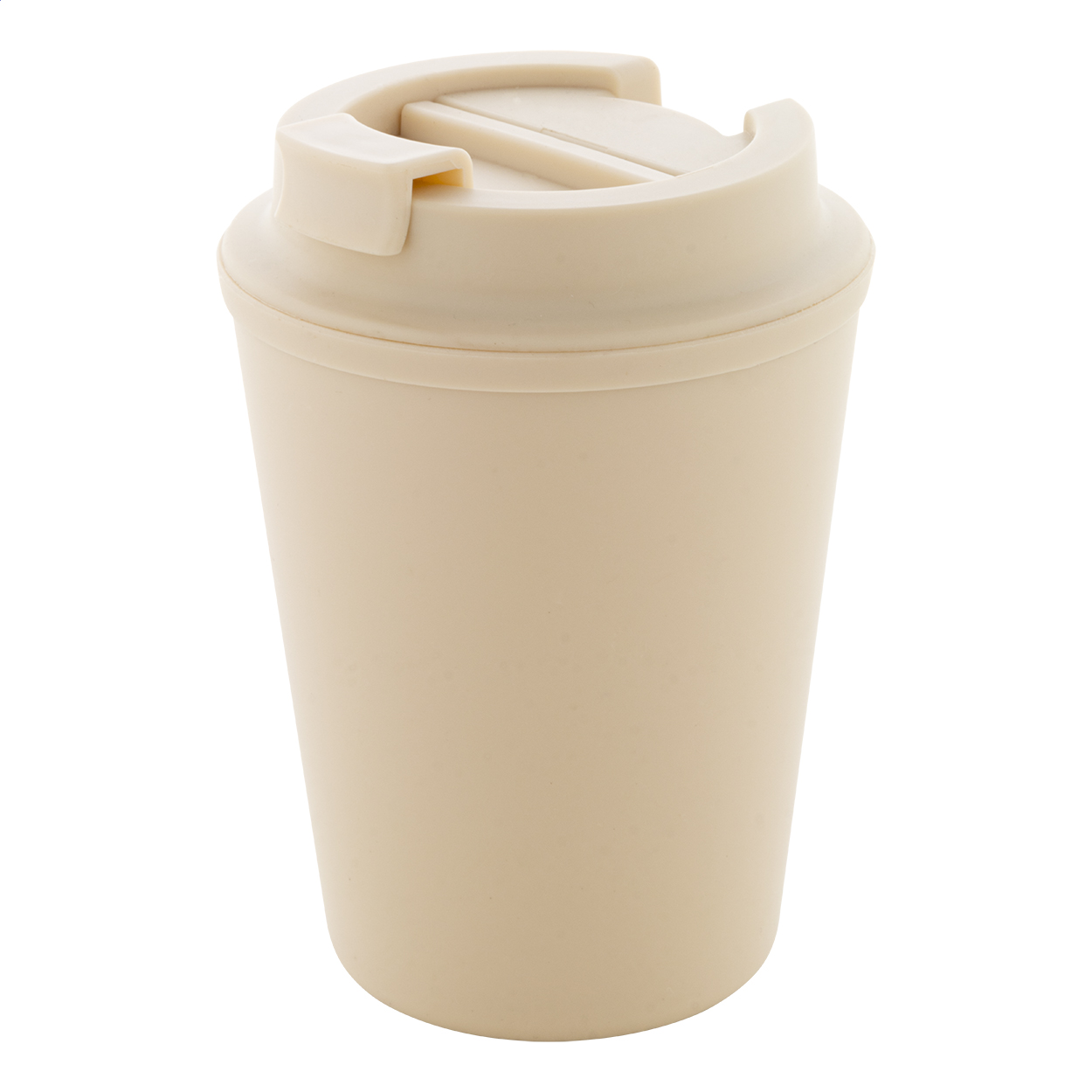 Tazza termica Cappulu in PP riciclato, 300 ml, con il tuo logo stampato con logo