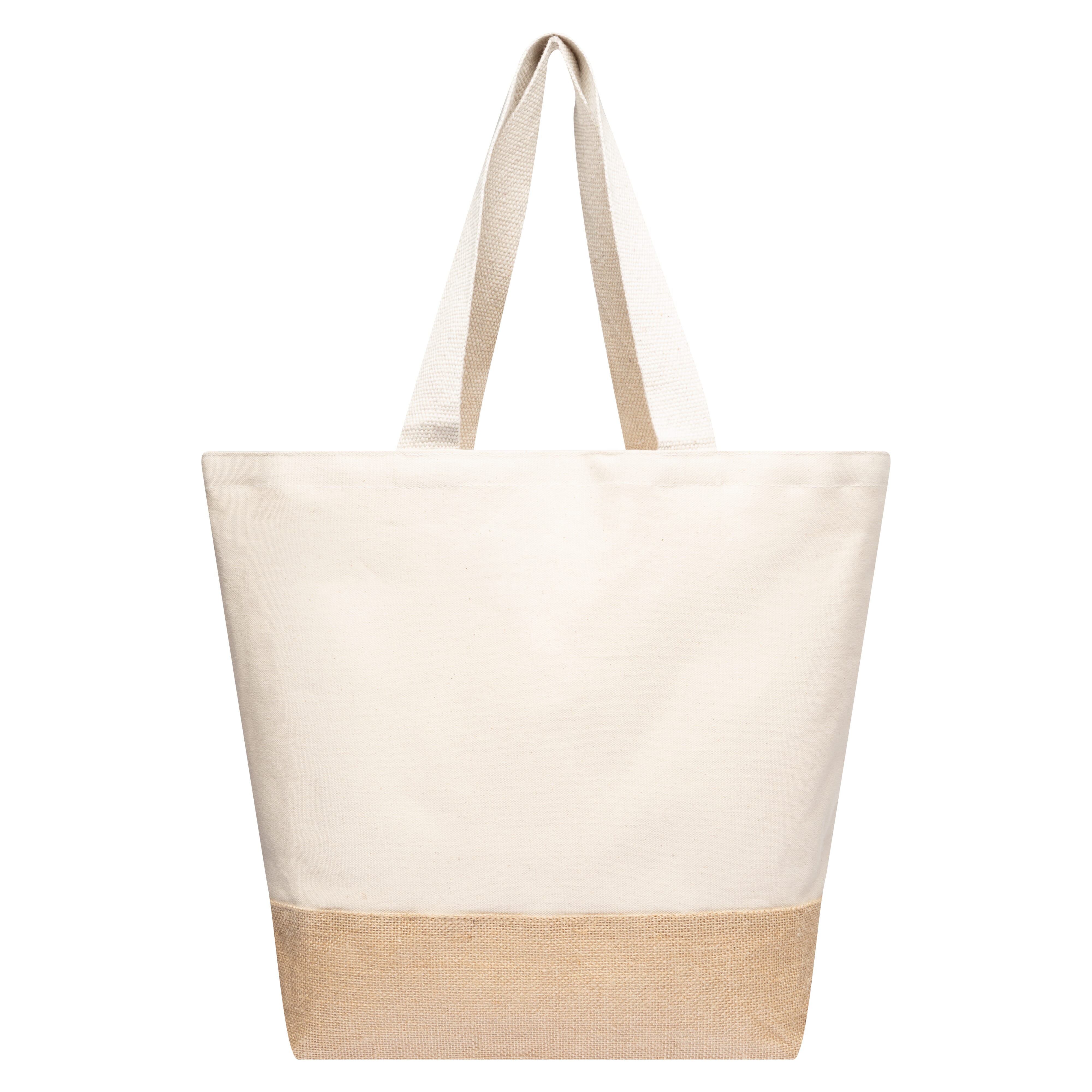 Shopper in juta con tasca in cotone - Bagnone