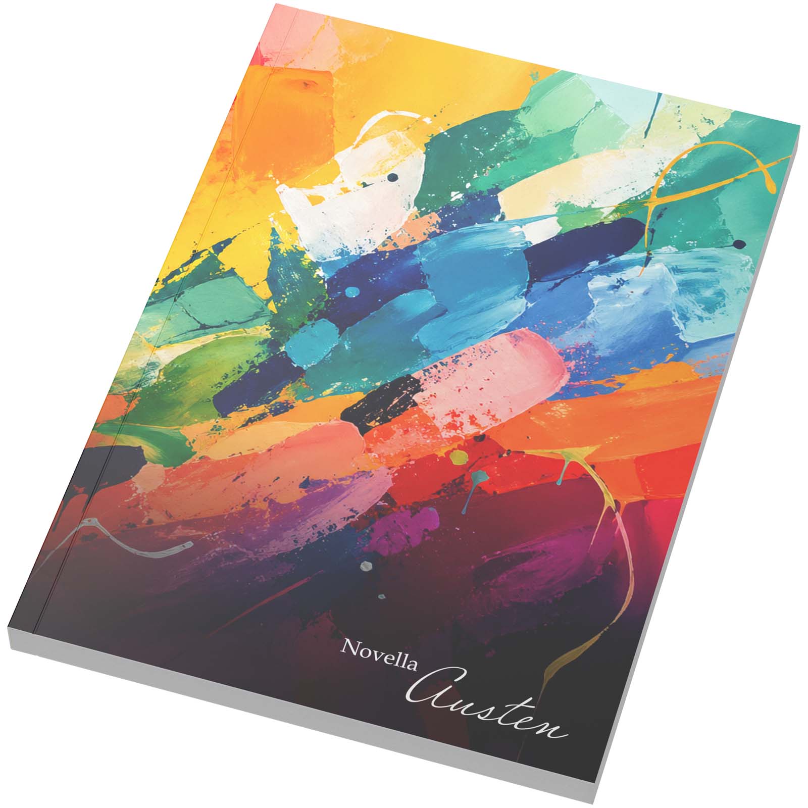 Quaderno A5 Novella Austen con copertina morbida e 100 fogli, logo