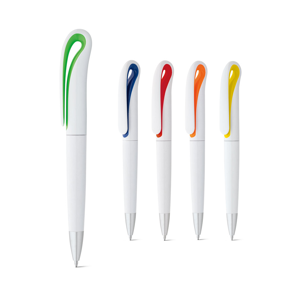 Penna a sfera blu a torsione - San Quirico d'Orcia