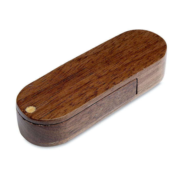 Chiavetta USB girevole in custodia di legno - Pieve del Cairo