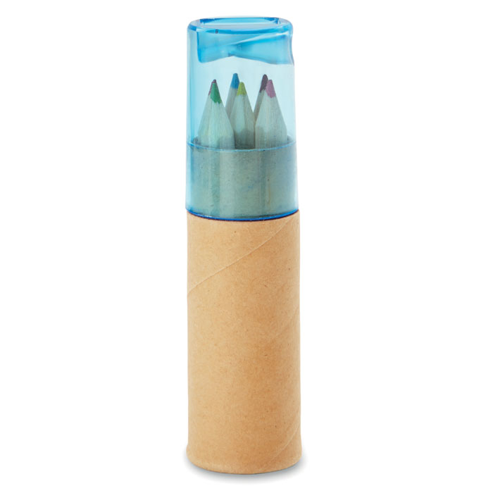 Set di matite colorate con temperamatite in tubo - Gallicano