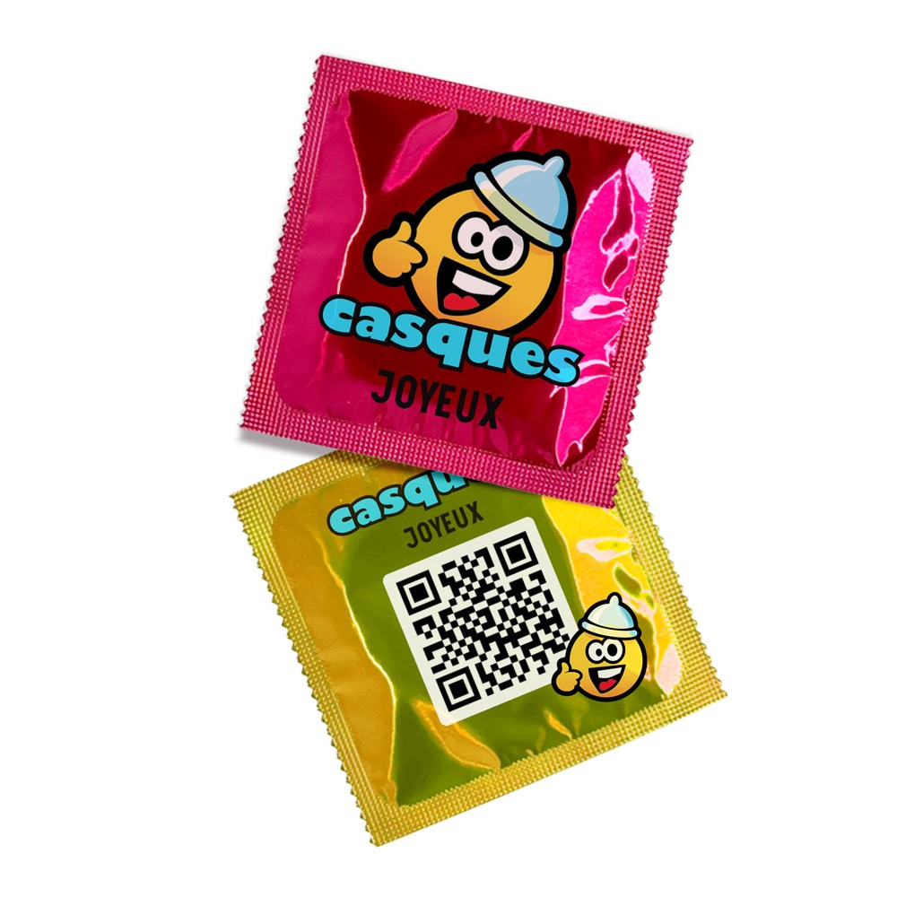 Preservativo personalizzato con confezione in plastica - PR01