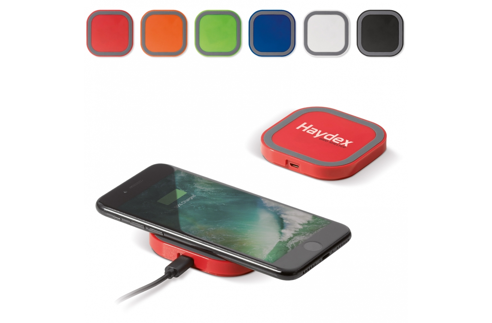 Caricabatterie wireless SquarePad 5W stampato con logo